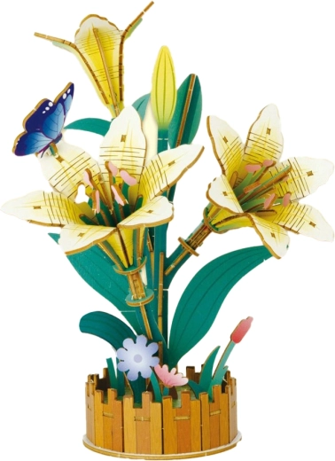 3D-Holzbausatz Lilie 22 cm