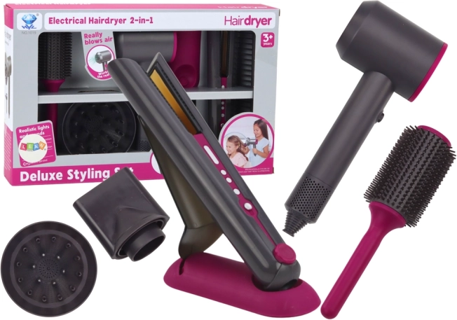Frisier-Set für Kinder mit Föhn und Glätteisen