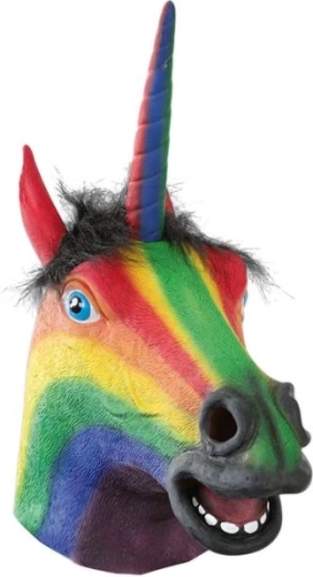 Bunte Einhornmaske für Erwachsene – 1 Stück