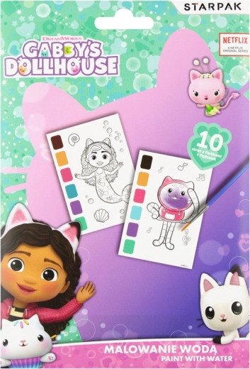 Wassermalfarben mit Gabby's Dollhouse-Motiv