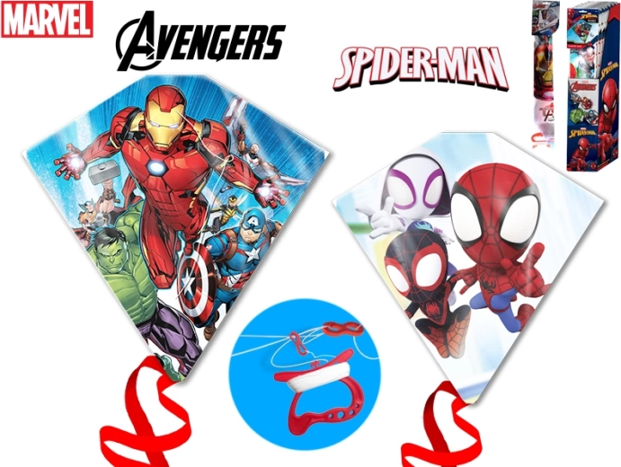 Flugdrachen mit Avengers- und Spider-Man-Motiv