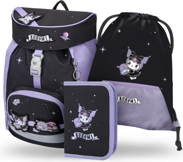 Baagl Schulset Airy Kuromi fortune dream – Rucksack, Federmäppchen und Beutel
