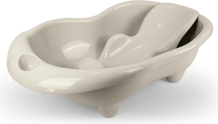 Hippo Babybadewanne mit Badesitz, Beige