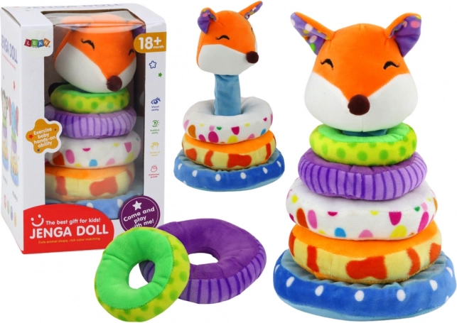 Plüsch-Lernpyramide mit Fuchs 27 cm