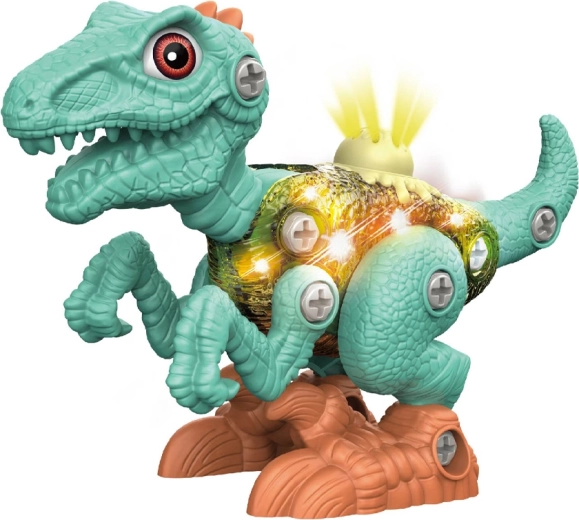 Schraub-Dinosaurier mit Licht und Sound – 1 Stück