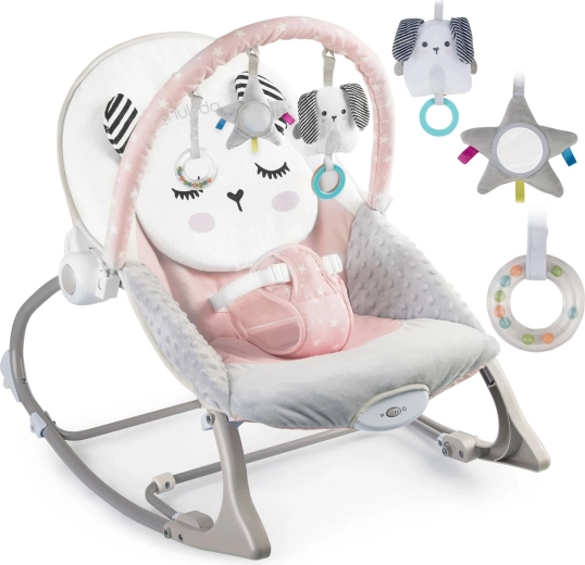 NUKIDO Babywippe mit Vibration – rosa