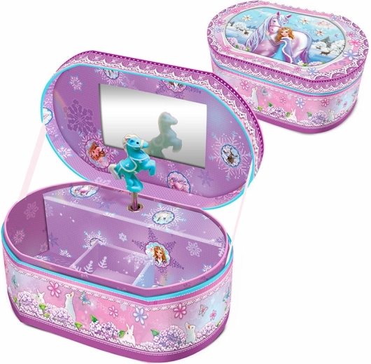 Musikschmuckkästchen Oval – Pferd und Prinzessin