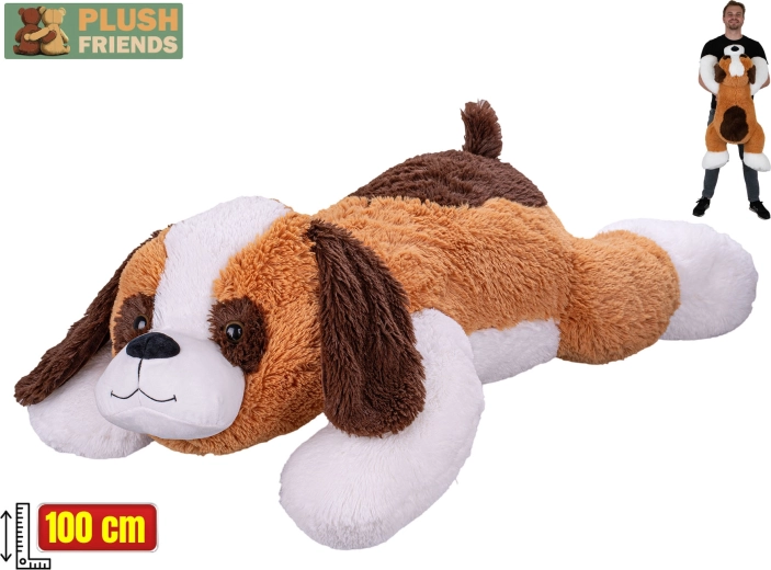 Plüsch-Bernhardiner 100 cm – liegender Kuschelfreund aus der Kollektion Plush Friends