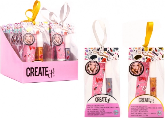 Lipgloss und Körperglitzer CREATE IT! in Silber und Gold