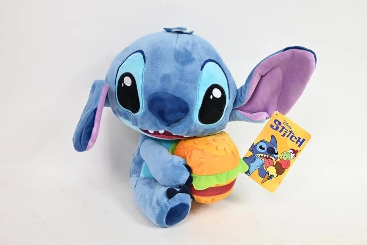 Disney Stitch Plüschtier mit Burger 25 cm