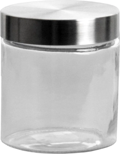Glasdose 0,9 l mit Edelstahldeckel