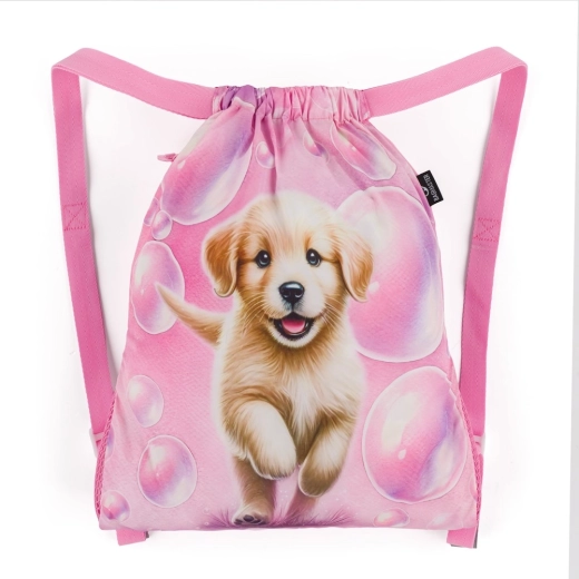 Bagmaster Schulbeutel/Turnbeutel für Hausschuhe und Sport Lumi mit Hündchen