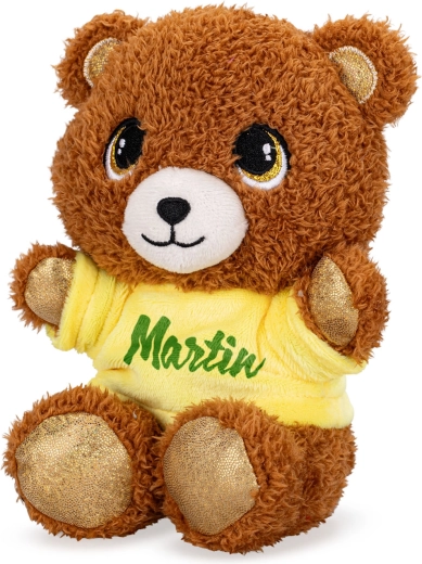 Plüschbär 17 cm im T-Shirt mit Aufdruck