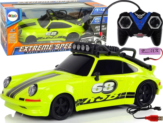 Sportwagen 1:18 Grünes Ersatzrad Pilot