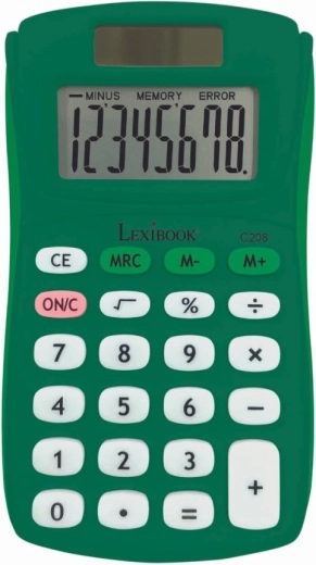 Lexibook Taschenrechner 8-stellig, gummierte Oberfläche – grün