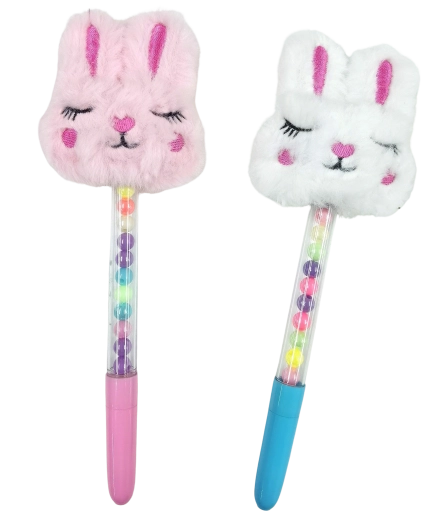 Kugelschreiber mit Plüschhäschen 17 cm - 1 Stück