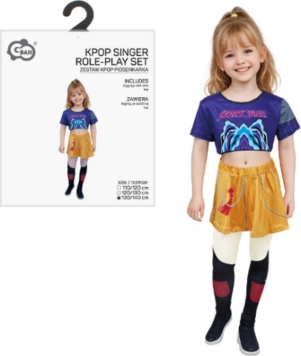 Kinderkostüm K-Pop-Sängerin Mira 130/140 cm