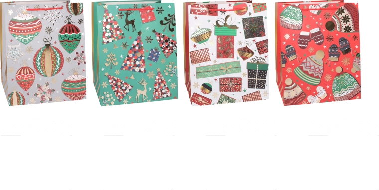 Weihnachtliche Geschenktüte S 23 × 18 × 10 cm – 1 Stück