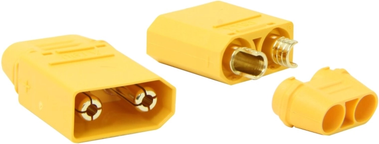 JAMARA Hochstromstecker XT90 mit Isolierkappen, Paar