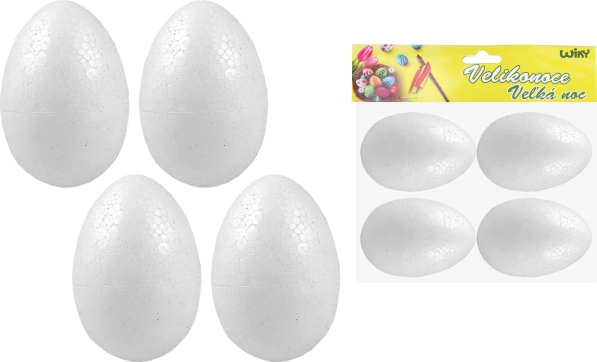 Dekorative Styroporeier 8 cm, 4 Stk