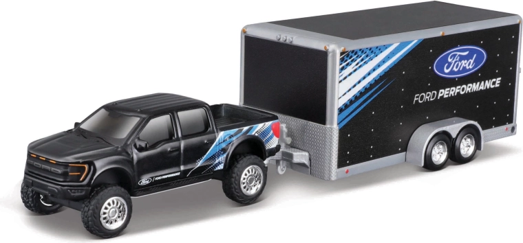 Maisto Ford F-150 SVT Raptor mit Anhänger 1:64