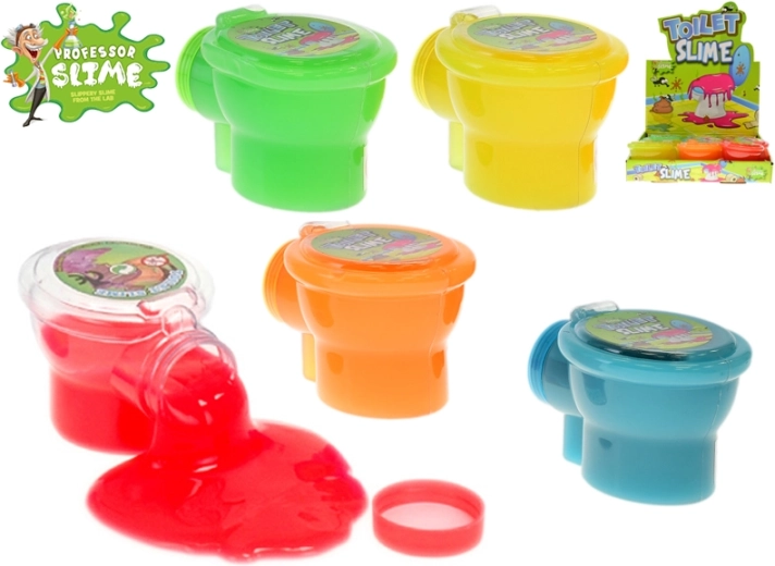 Professor Slime Toilette mit Schleim 10 cm, 6 Farben