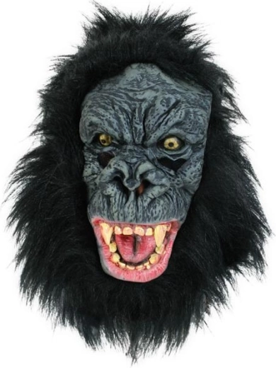 Realistische Gorilla-Vollgesichtsmaske für Erwachsene – 1 Stück