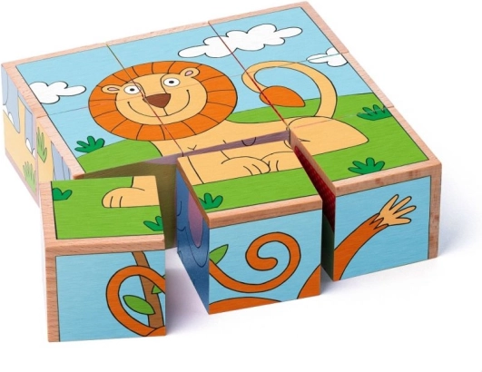 Puzzle-Klötze exotische Tiere