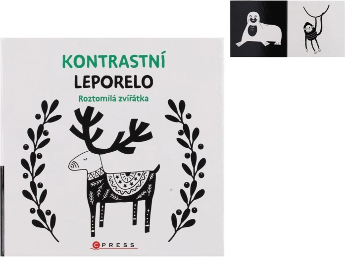 Kontrastreiches Leporello Niedliche Tierchen 15,5 × 15 cm