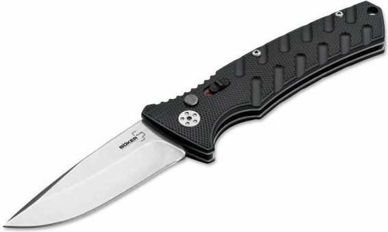 Automatikmesser Böker Plus Strike Drop Point Black, 8,5 cm