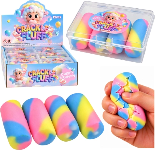 Sensorische Quetsch-Bonbons mit Knistereffekt in einer Box – 4 Stück
