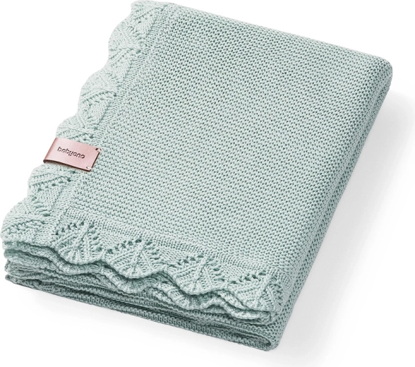 Babyono gestrickte Bambusdecke Green 75 × 100 cm