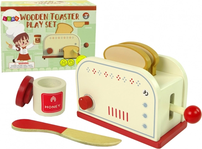 Holztoaster mit Küchenzubehör für Kinder