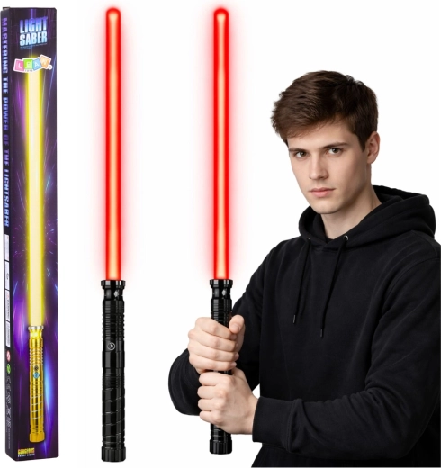 Leuchtendes LED-Schwert mit Metallgriff 75 cm mit Sound