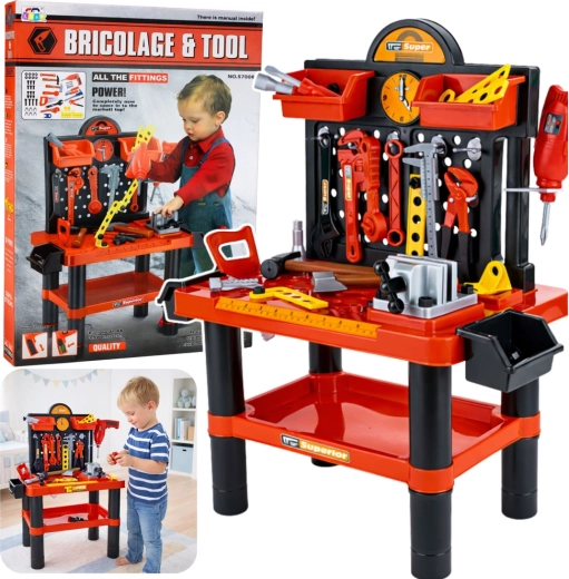 Kinder-Werkbank mit Werkzeugen 70 cm