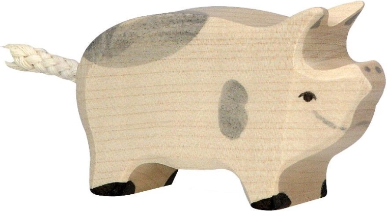 Holztiger Ferkel, gefleckt - 1 Stück