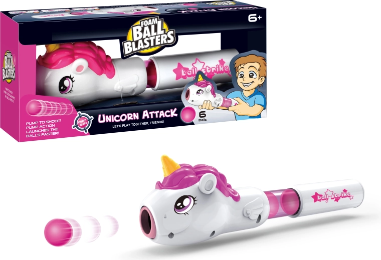 Airsoft-Pistole Einhorn mit 6 Geschossen für Kinder