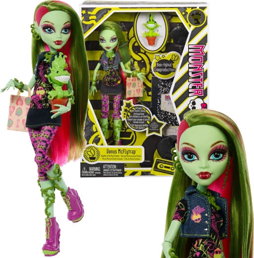 Monster High Venus McFlytrap Puppe 26 cm Creeproduction mit Zubehör und Haustier