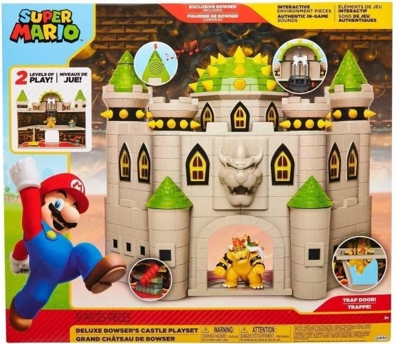 Spielset Super Mario und Bowser mit Schloss und Sound