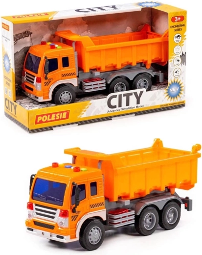 Polesie City Kipplaster mit Schwungradantrieb mit Licht und Sound - 1 Stück
