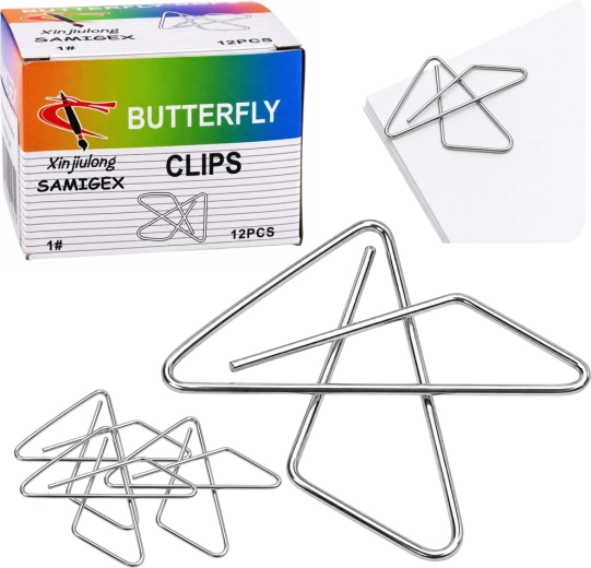 Kreuzförmige Metallklammern „Schmetterling“ 24 mm (100 Stk.)