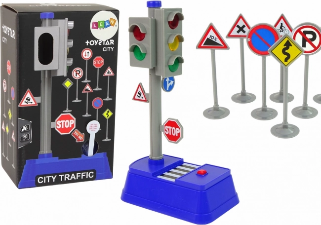 Set Verkehrszeichen Lichter Geräusche 23 cm