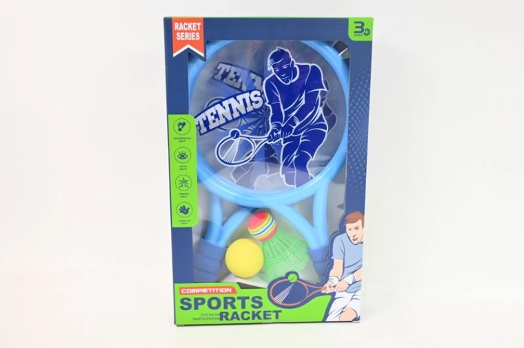 Kinder-Set Badminton-Schläger 39 cm mit Ball und Federball