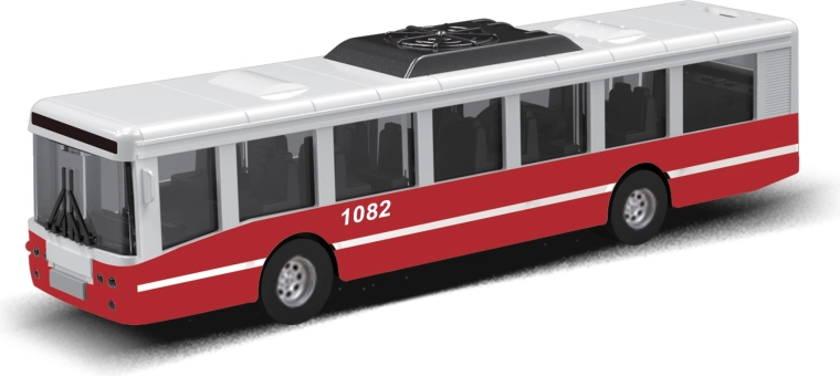 ÖPNV-Bus mit Schwungrad 16 cm – rot