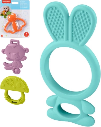 Fisher-Price Silikon-Beißring für Babys - 1 Stück