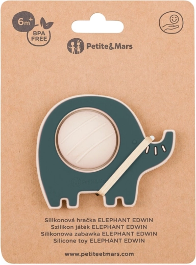 Silikonspielzeug Elefant Edwin misty green Petite&Mars