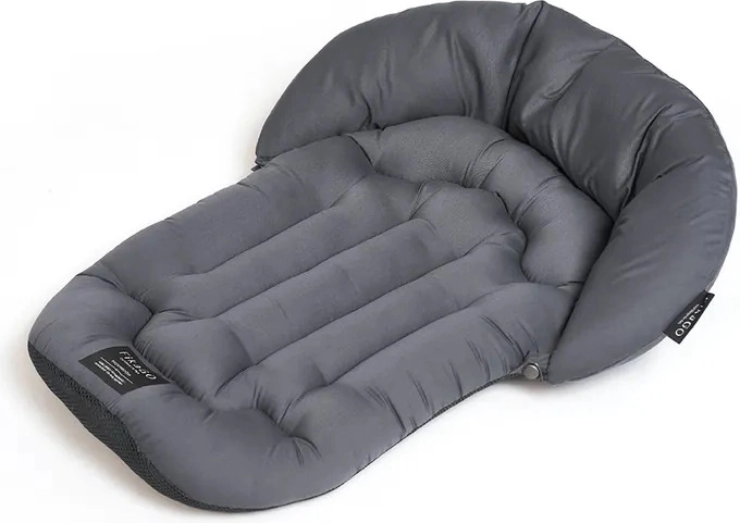 FIKAGO weiche Kinderwageneinlage mit Mondkissen Mushroom Grey M