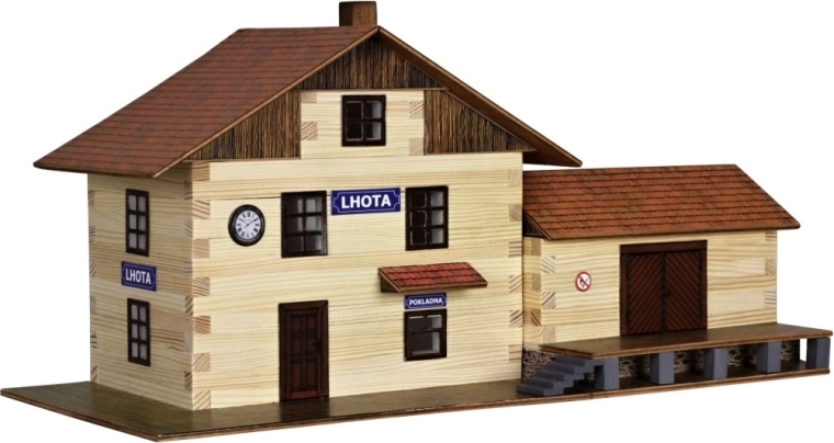 Walachia Holz-Klebeset Bahnhof