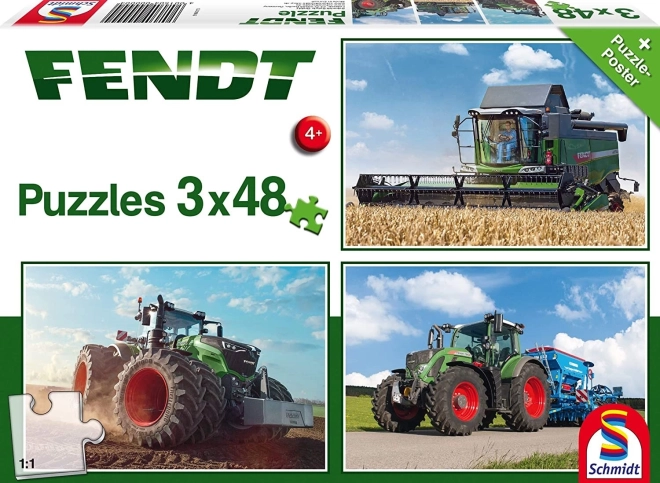 Schmidt Puzzle Traktoren Fendt 3×48 Teile