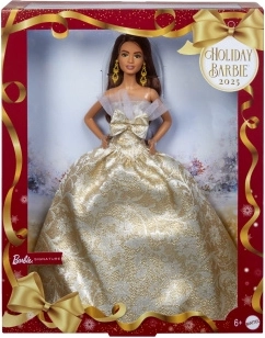 Barbie Weihnachts-Puppe Brünette 2025
